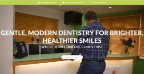 website home page for peppermint dental
